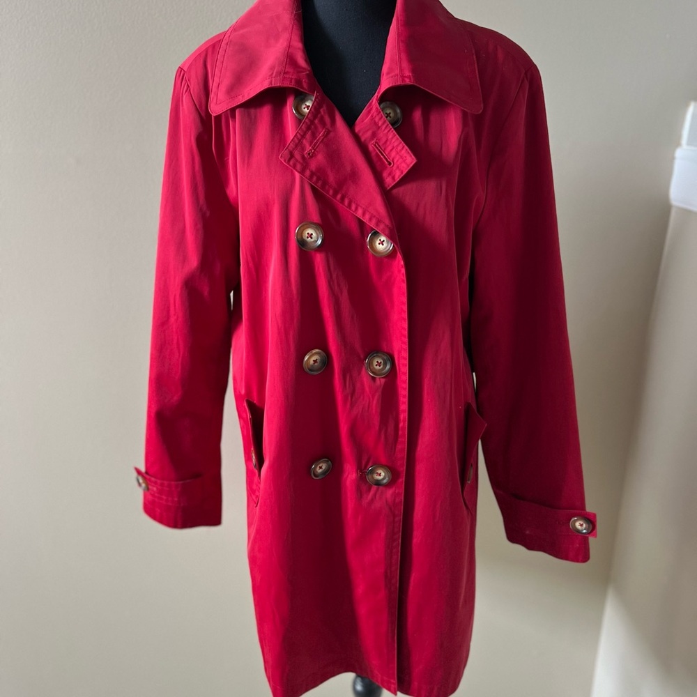 London Fog Red Trench Coat